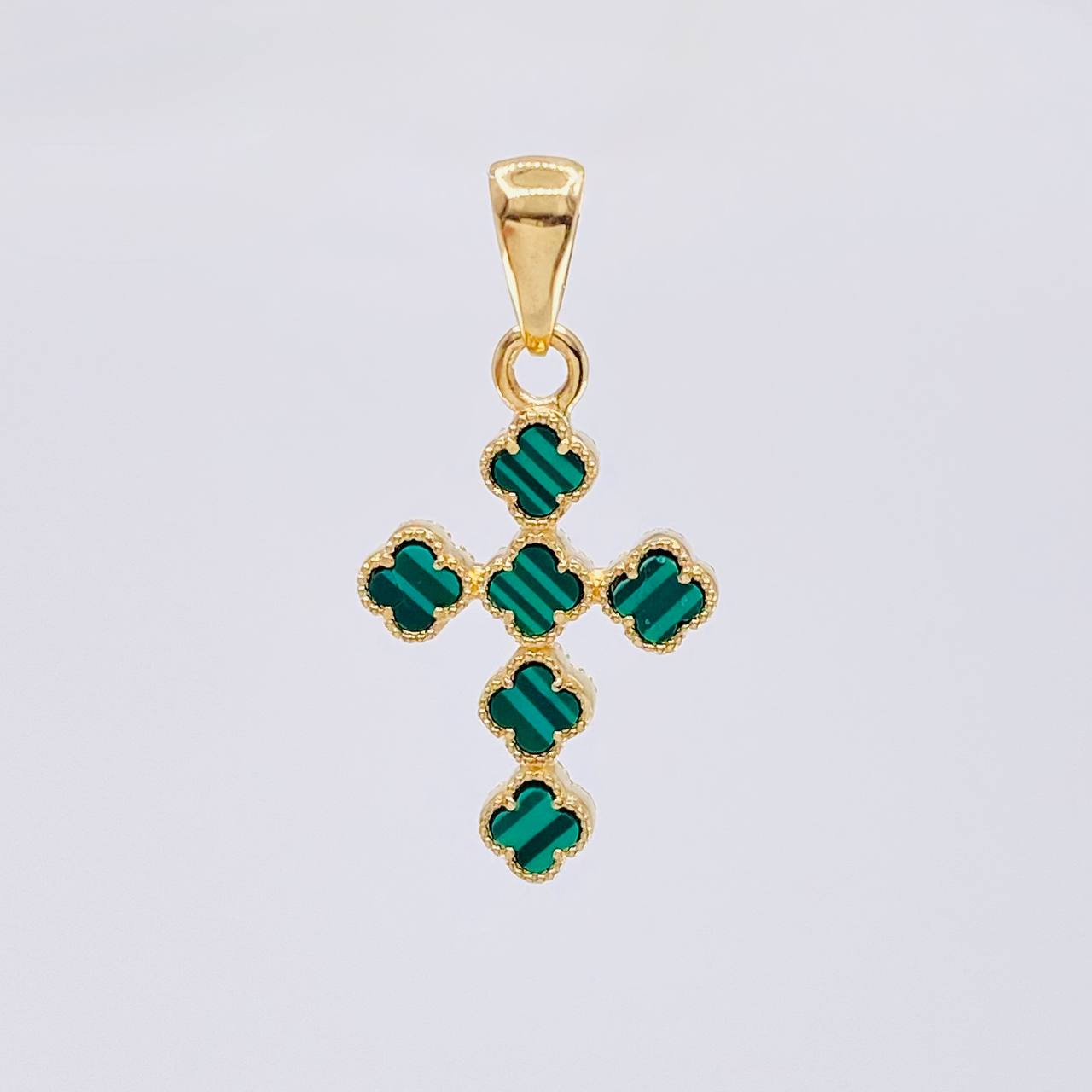 Dije Cruz Trebol 3.1 g / 3.2 cm Oro Amarillo 18K