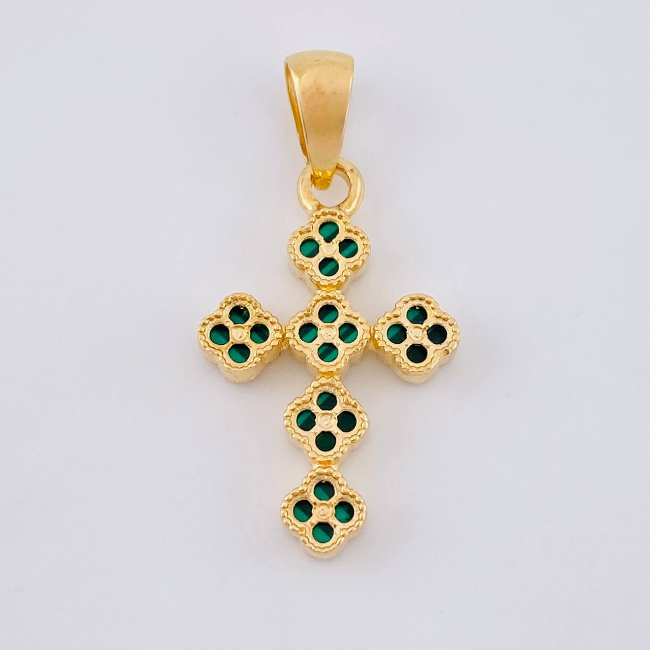 Dije Cruz Trebol 3.1 g / 3.2 cm Oro Amarillo 18K