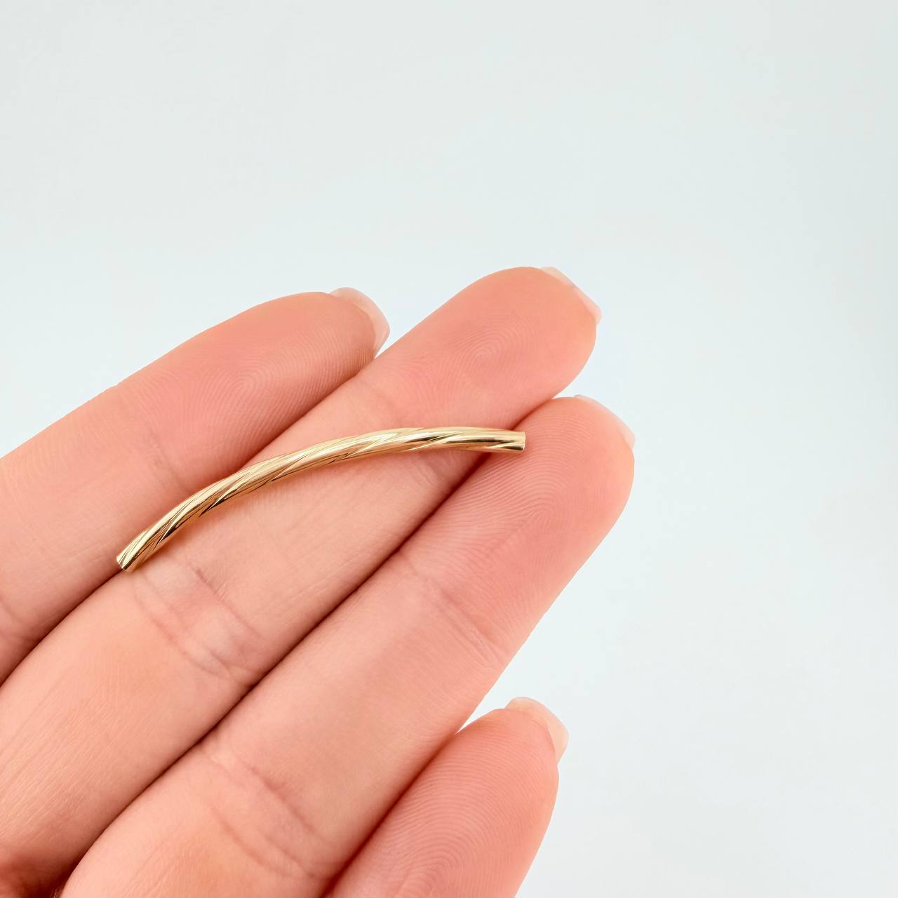 Herraje Cilindro 0.5 g / 4 cm Oro Amarillo 18K