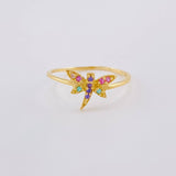 Anillo Libelula 1 g / T6 Oro Amarillo 18K