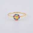Anillo Circulo Corazon 1.05 g / T7 3/4 Oro Amarillo 18K
