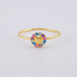 Anillo Circulo Corazon 1.05 g / T7 3/4 Oro Amarillo 18K