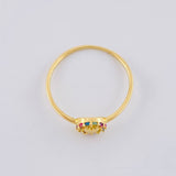 Anillo Circulo Corazon 1.05 g / T7 3/4 Oro Amarillo 18K