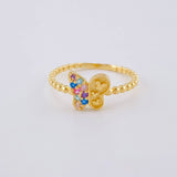 Anillo Mariposa Mate 1.45 g / T6 3/4 Oro Amarillo 18K