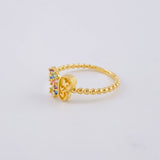 Anillo Mariposa Mate 1.45 g / T6 3/4 Oro Amarillo 18K