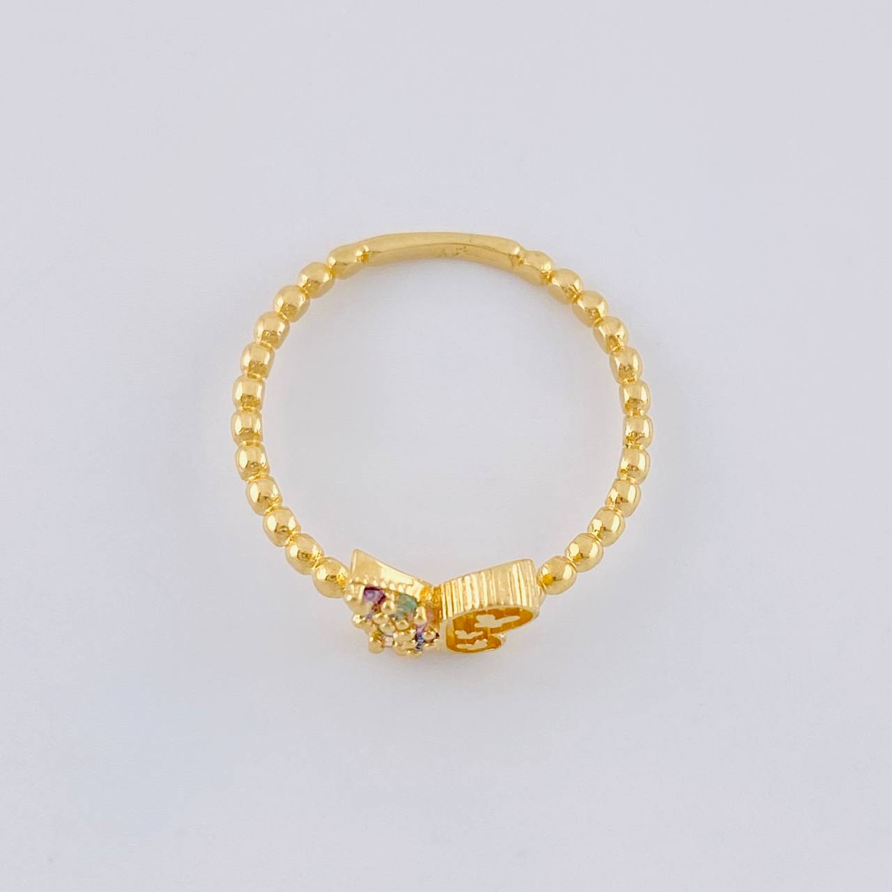 Anillo Mariposa Mate 1.45 g / T6 3/4 Oro Amarillo 18K