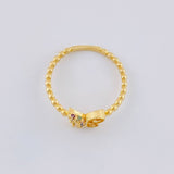 Anillo Mariposa Mate 1.45 g / T6 3/4 Oro Amarillo 18K