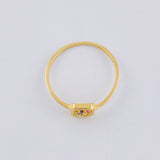 Anillo Cuadro Triqui 0.95 g / T6 3/4 Oro Amarillo 18K