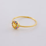 Anillo Circulo Corazon 1.05 g / T7 1/4 Oro Amarillo 18K