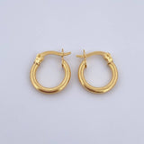 Candongas Sofi 1.2gr / 1.6cm / Espiral Rayadas Oro Amarillo 18K &