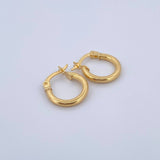 Candongas Sofi 1.2gr / 1.6cm / Espiral Rayadas Oro Amarillo 18K &