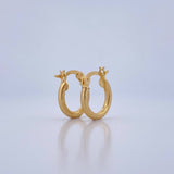 Candongas Sofi 1.2gr / 1.6cm / Espiral Rayadas Oro Amarillo 18K &