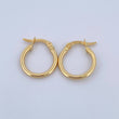 Candongas Jass 1.5gr / 2cm / Lisas Oro Amarillo 18K &