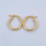 Candongas Jass 1.5gr / 2cm / Lisas Oro Amarillo 18K &