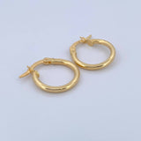Candongas Jass 1.5gr / 2cm / Lisas Oro Amarillo 18K &