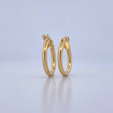 Candongas Jass 1.5gr / 2cm / Lisas Oro Amarillo 18K &