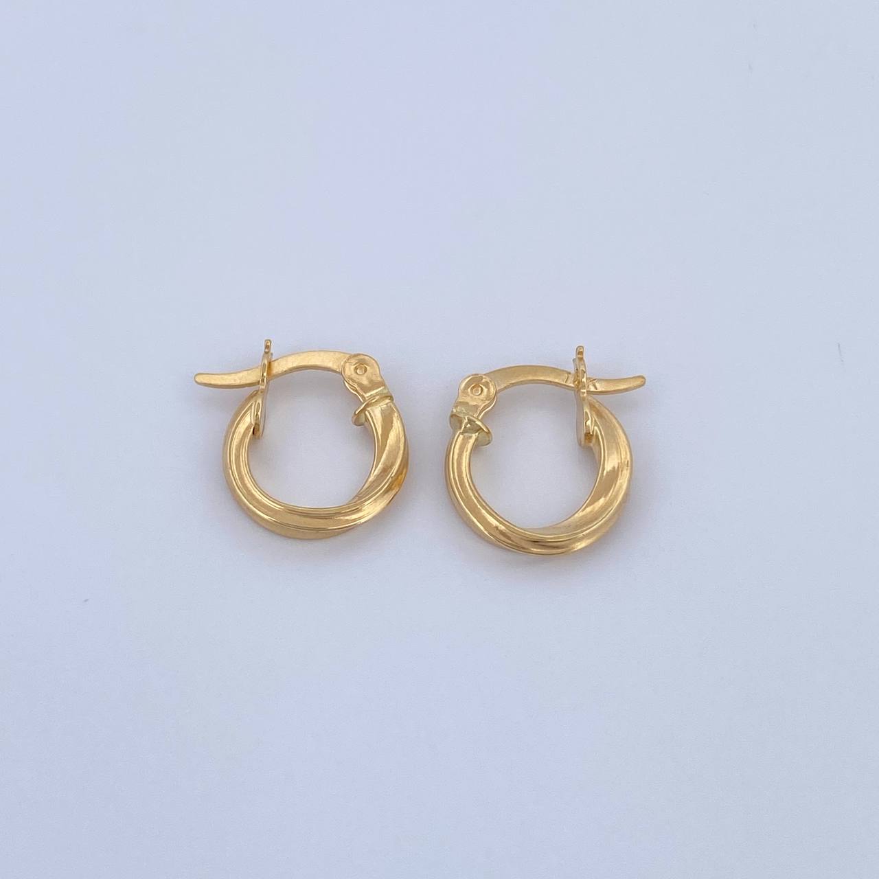 Candongas Bridget 1.1gr / 1.4cm / Entorchadas Oro Amarillo 18K &