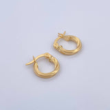 Candongas Bridget 1.1gr / 1.4cm / Entorchadas Oro Amarillo 18K &
