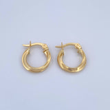 Candongas Bridget 1.3gr / 1.6cm / Entorchadas Oro Amarillo 18K &