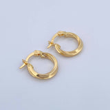 Candongas Bridget 1.3gr / 1.6cm / Entorchadas Oro Amarillo 18K &