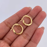 Candongas Bridget 1.3gr / 1.6cm / Entorchadas Oro Amarillo 18K &