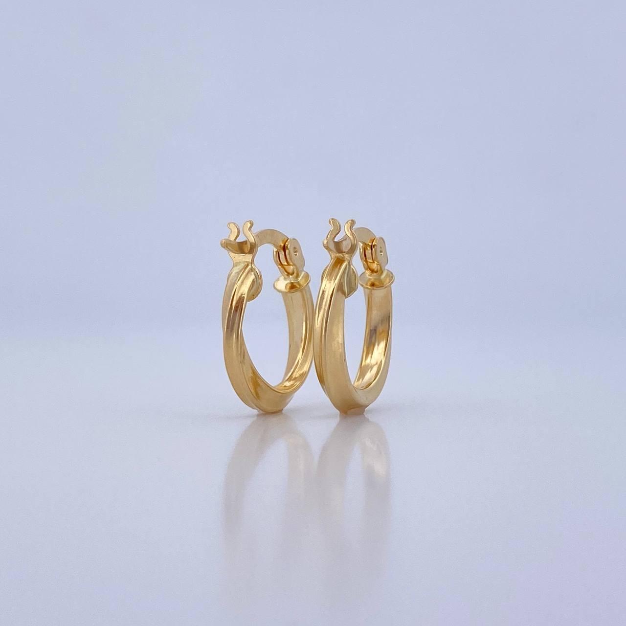 Candongas Bridget 1.3gr / 1.6cm / Entorchadas Oro Amarillo 18K &