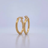 Candongas Juli 1.55gr / 2cm / Rayadas Oro Amarillo 18K &