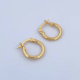 Candongas Juli 1.3gr / 1.5cm / Rayadas Oro Amarillo 18K &