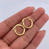 Candongas Juli 1.25gr / 1.5cm / Rayadas Oro Amarillo 18K &