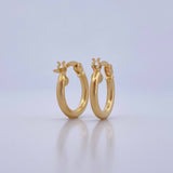 Candongas Juli 1.2gr / 1.5cm / Rayadas Oro Amarillo 18K &