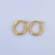 Candongas Juli 1.2gr / 1.5cm / Rayadas Oro Amarillo 18K &