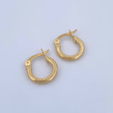 Candongas Juli 1.2gr / 1.5cm / Rayadas Oro Amarillo 18K &