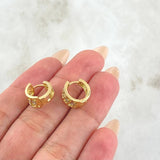 Candongas Carril Segmentado 3.5gr / 1cm / Oro 18K