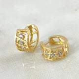 Candongas Carril Segmentado 3.5gr / 1cm / Oro 18K