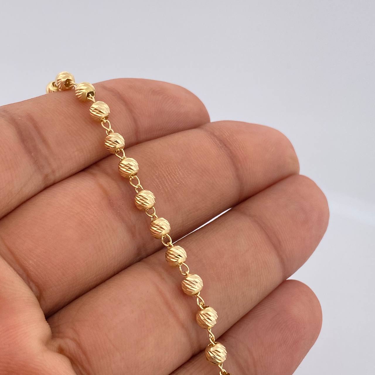 Pulso Tipo Militar 3.8gr / 18.5cm / Oro 18K $