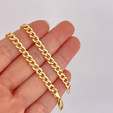 Cadena Cubana 10g / 60cm / 5.15mm Oro Amarillo 18K