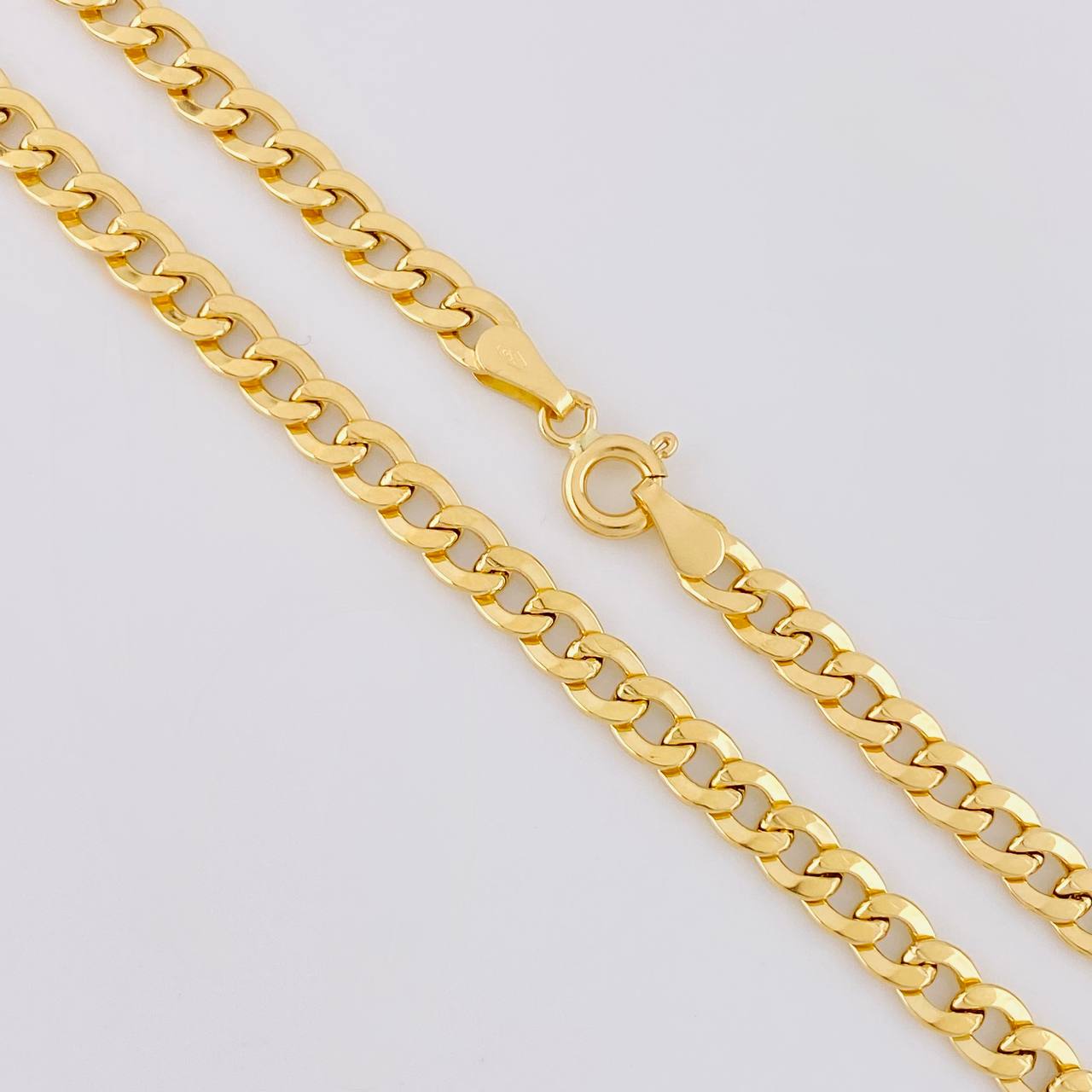 Cadena Cubana 7.3g / 60cm / 4.35mm Oro Amarillo 18K