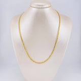 Cadena Cubana 3.25g / 45cm / 3.1mm Oro Amarillo 18K