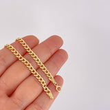 Cadena Cubana 7.4g / 60cm / 4.3mm Oro Amarillo 18K