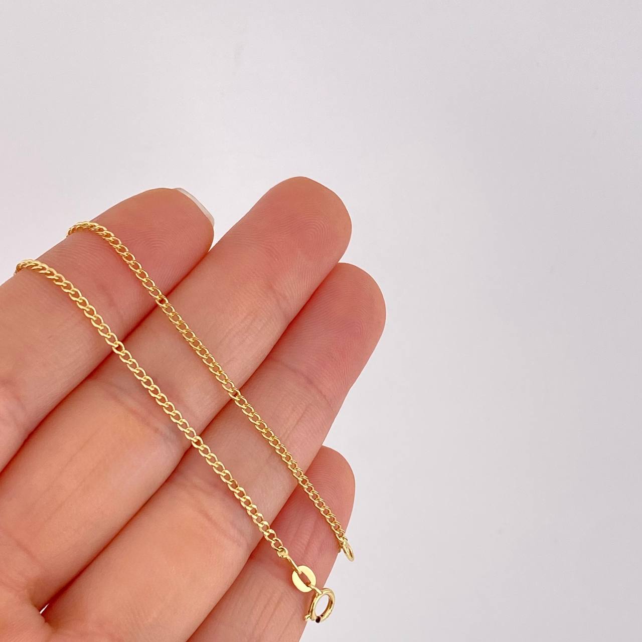 Cadena Cubana 2.05g / 60cm / 2mm Oro Amarillo 18K