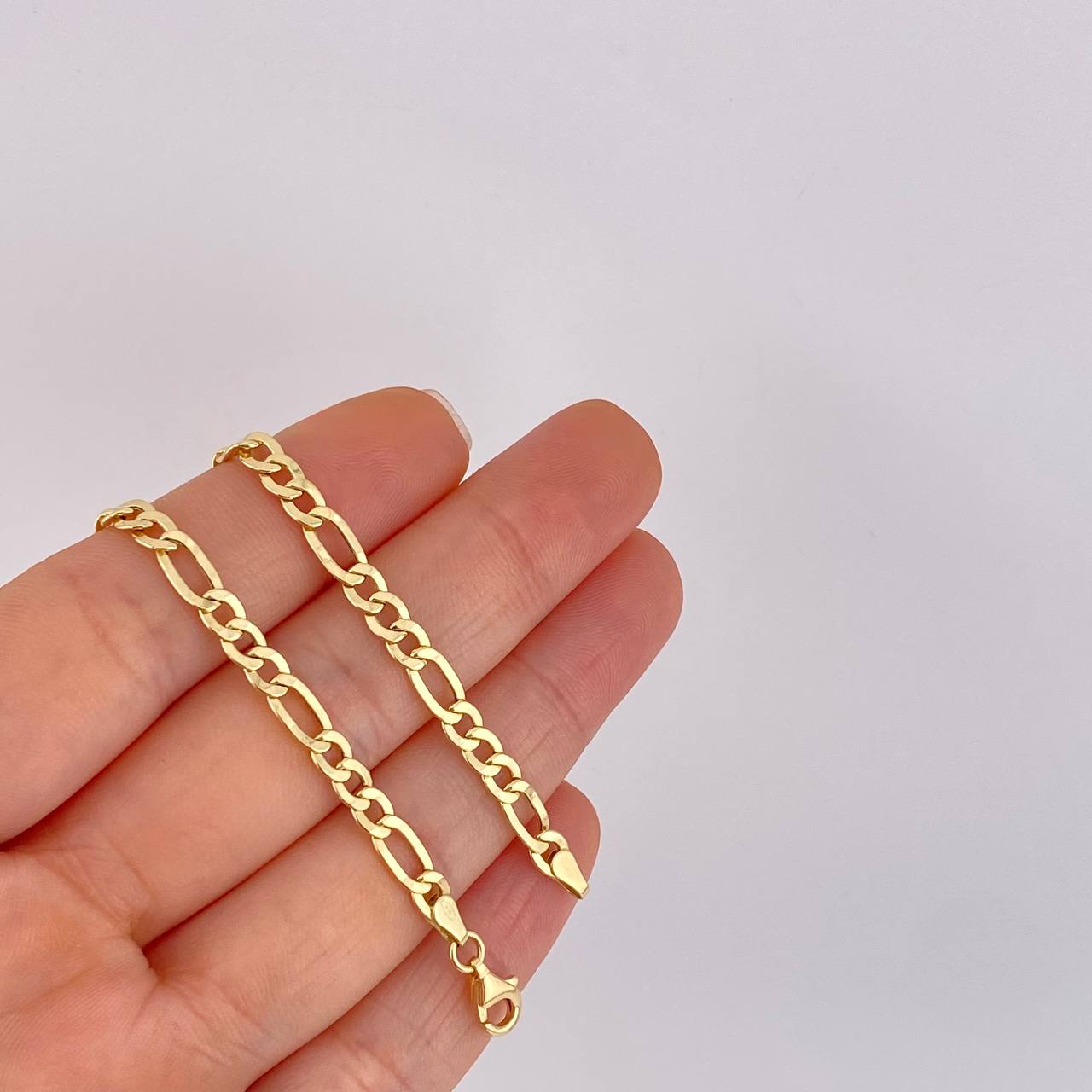Cadena Figaro 7.8g / 60cm / 4.3mm Oro Amarillo 18K