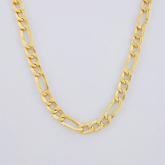 Cadena Figaro 7.8g / 60cm / 4.3mm Oro Amarillo 18K