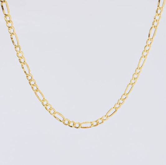 Cadena Fígaro 7.6g / 60cm / 4.3mm Oro Amarillo 18K