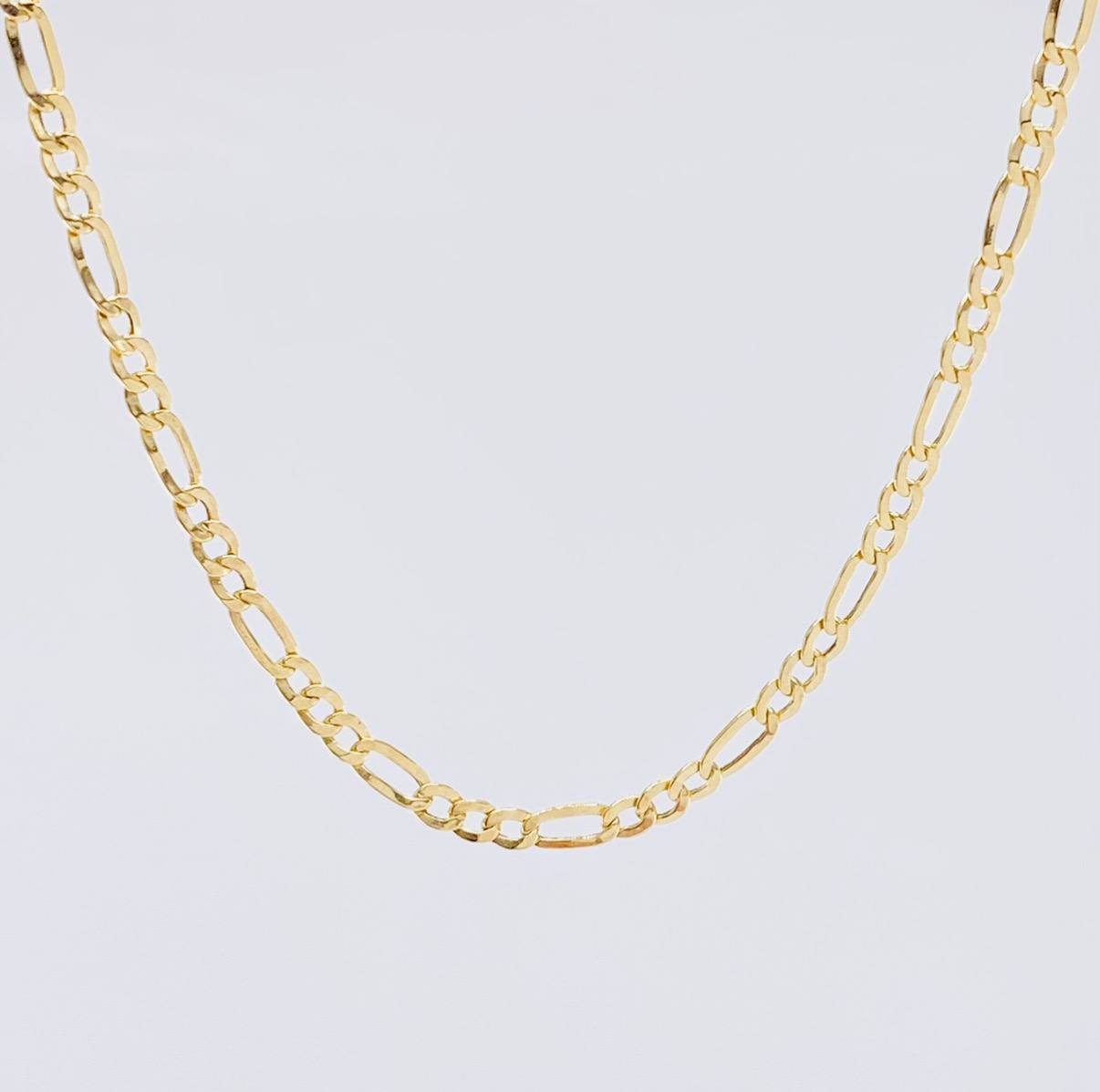 Cadena Figaro 7.8g / 60cm / 4.3mm Oro Amarillo 18K