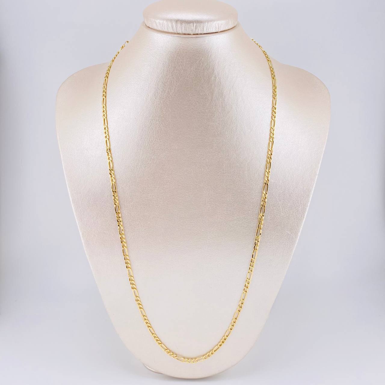 Cadena Figaro 2.6g / 60cm / 2.6mm Oro Amarillo 18K
