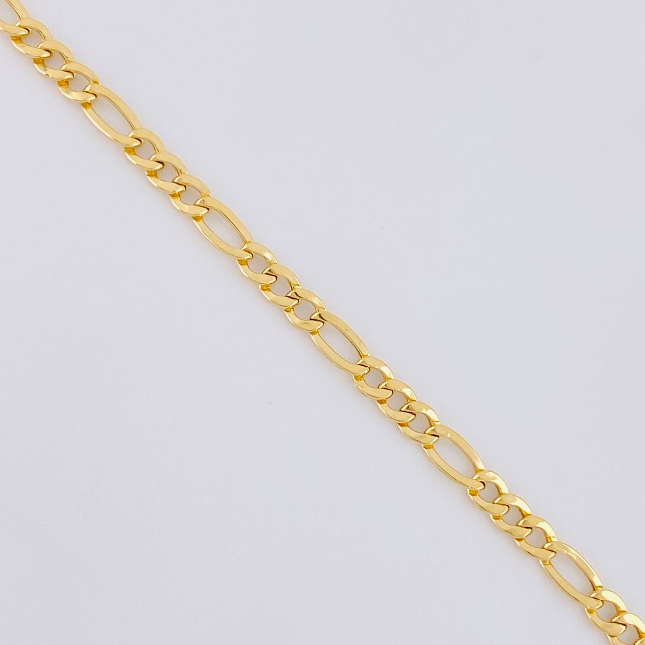 Cadena Figaro 3.7g / 60cm / 3.2mm Oro Amarillo 18K