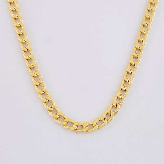 Cadena Cubana 3.45g / 50cm / 3.1mm Oro Amarillo 18K