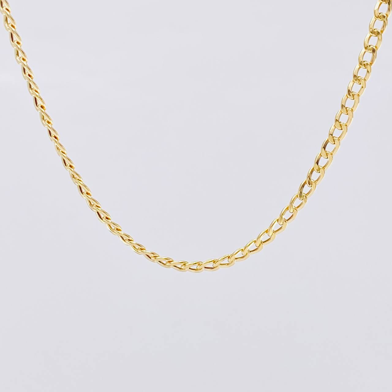 Cadena Cubana 3.25g / 45cm / 3.1mm Oro Amarillo 18K