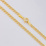 Cadena Cubana 3.55g / 50cm / 3mm Oro Amarillo 18K