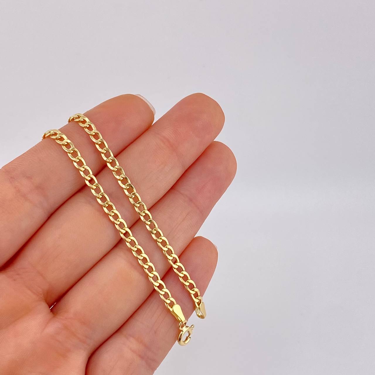 Cadena Cubana 3.65g / 50cm / 3.1mm Oro Amarillo 18K